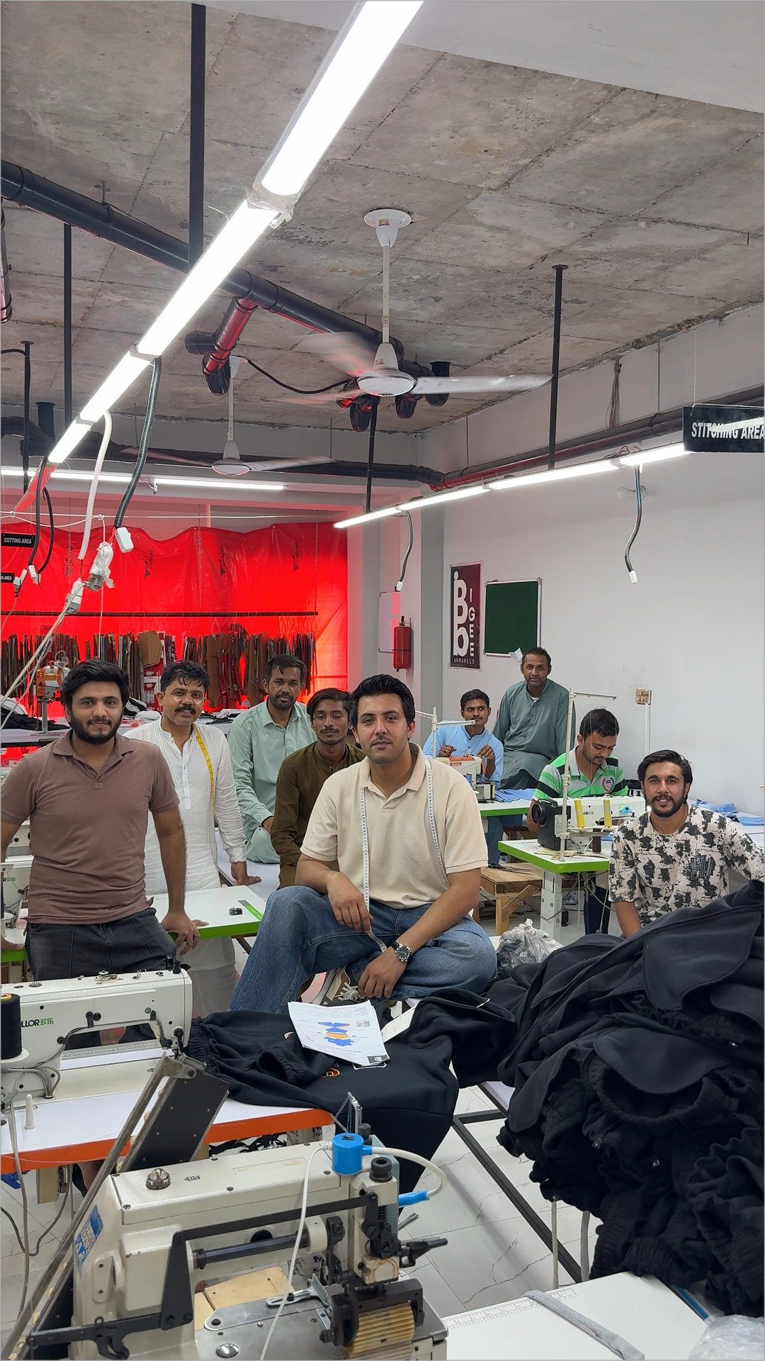BigBee manufacturing team in the stitching area