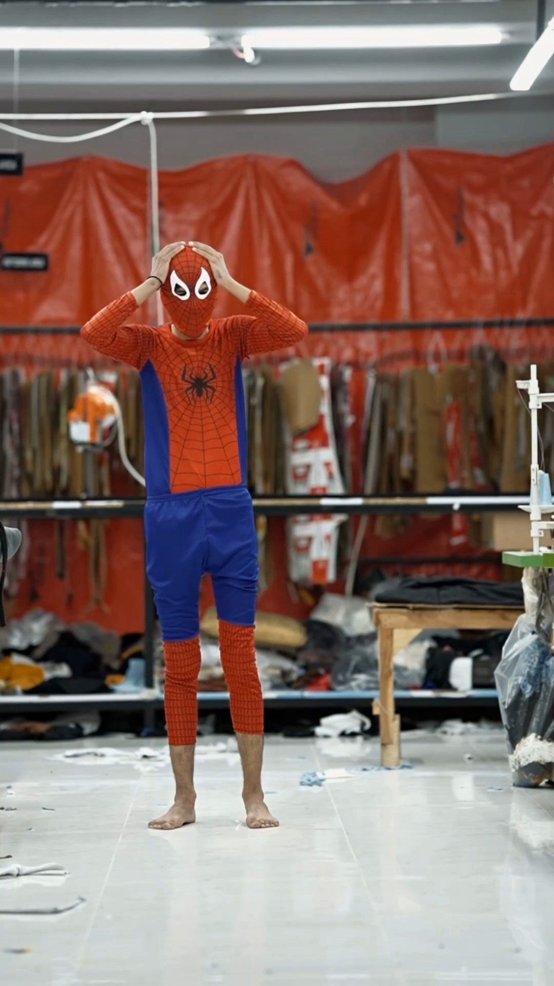 Spider-Man garment production reel at BigBee