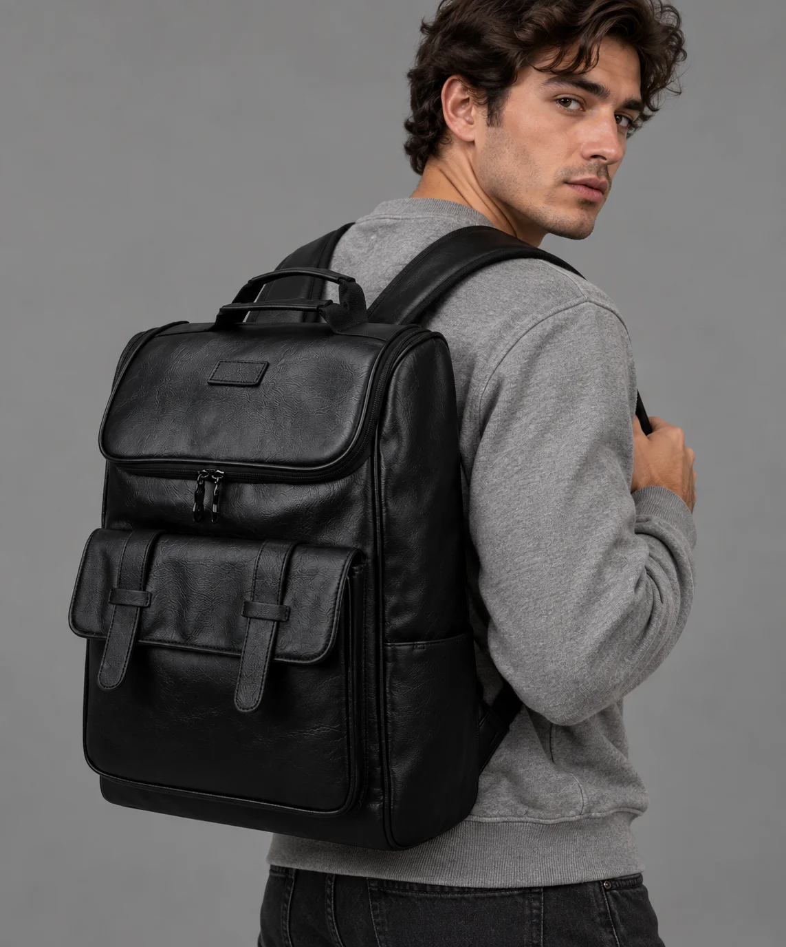 Custom Premium Leather Backpack by BigBee Apparels