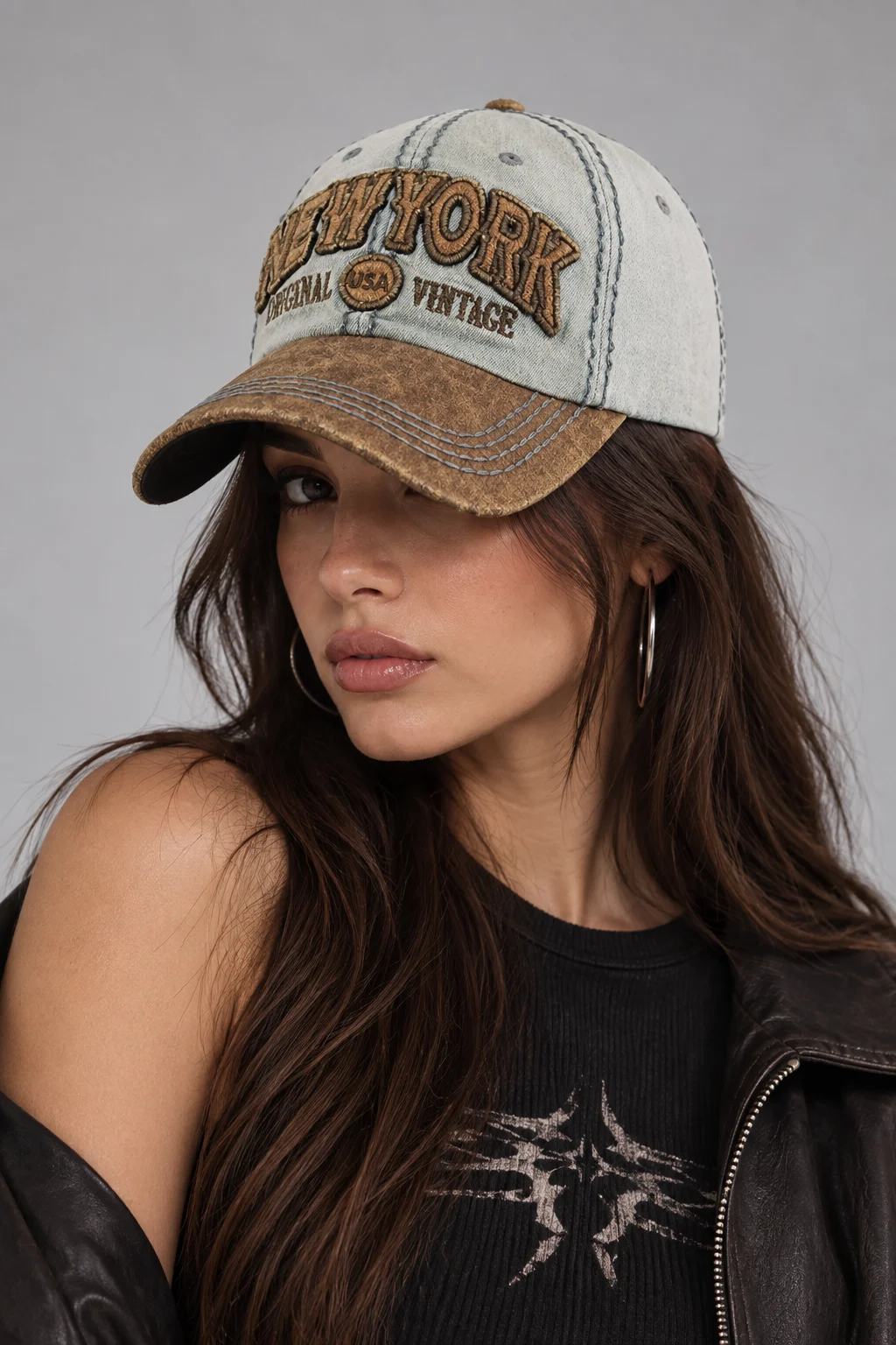 Custom Vintage Denim Baseball Cap by BigBee Apparels