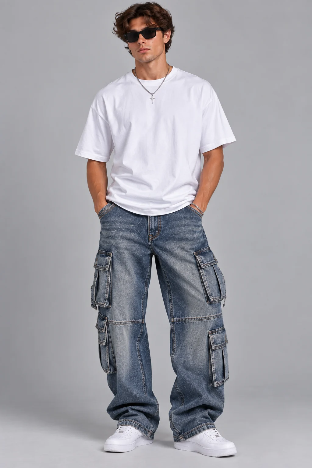 Denim Cargo Pants by BigBee Apparels