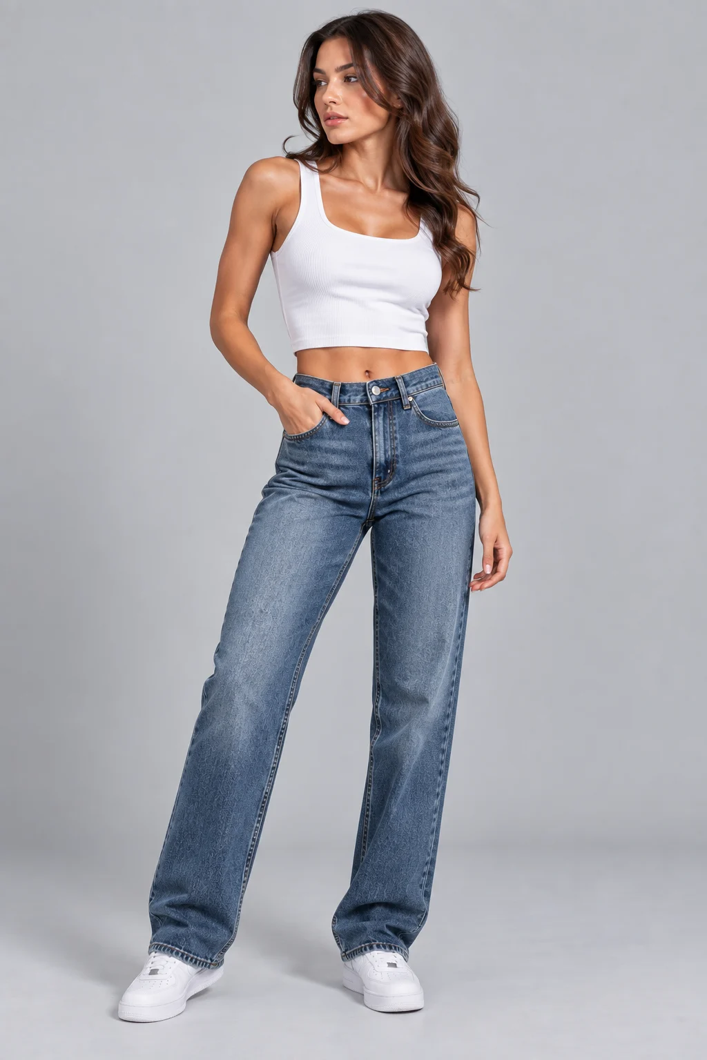 Straight-Leg Jeans by BigBee Apparels