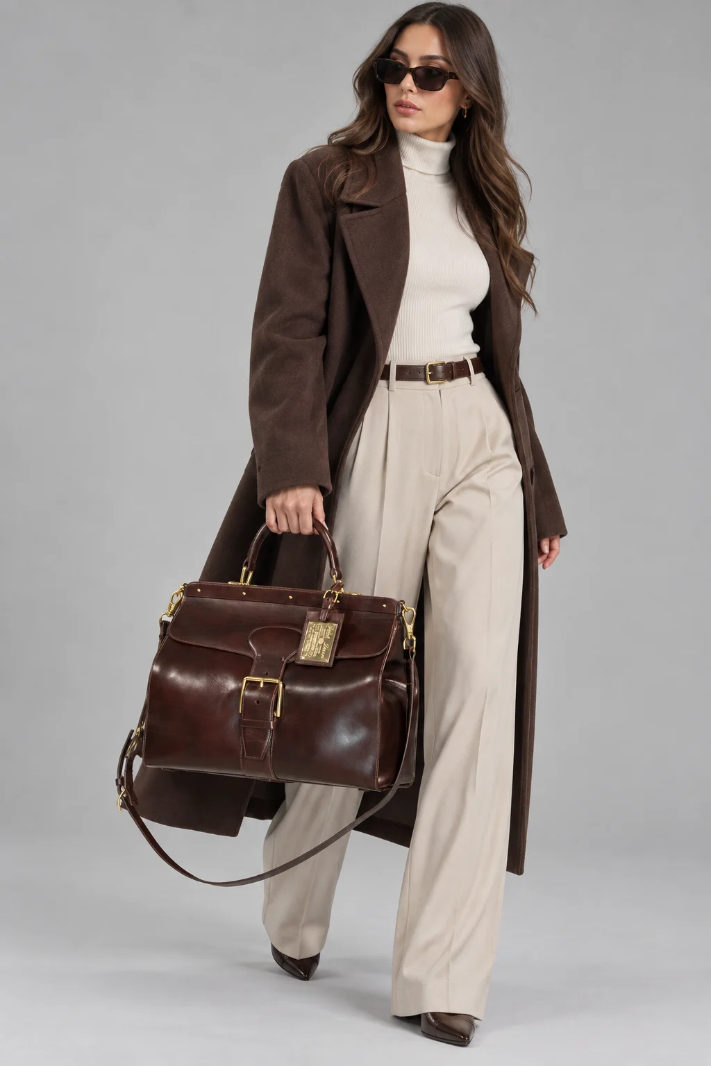 Custom Vintage Leather Satchel Bag by BigBee Apparels