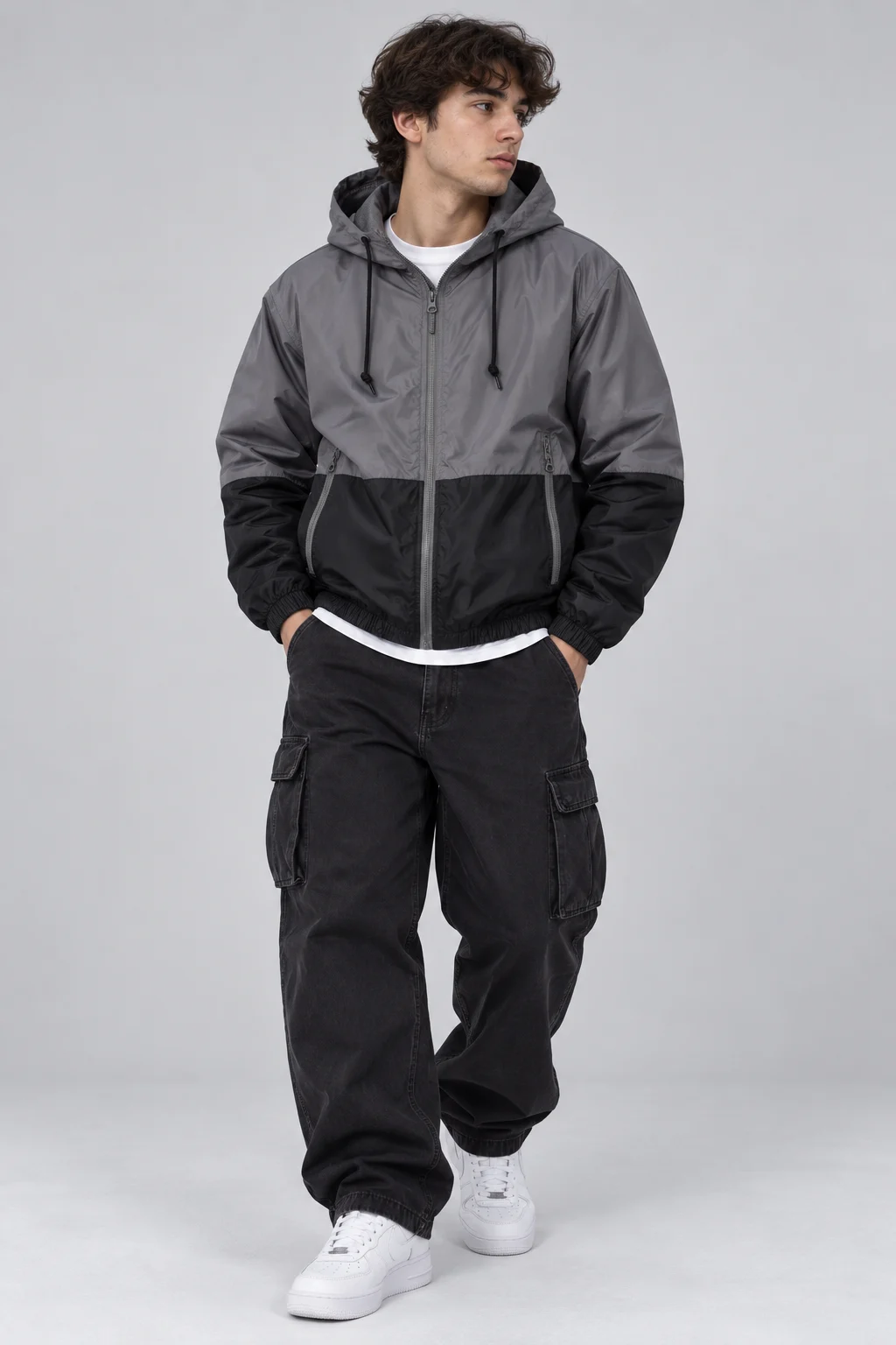 Custom Two-Tone Windbreaker Jacket by BigBee Apparels