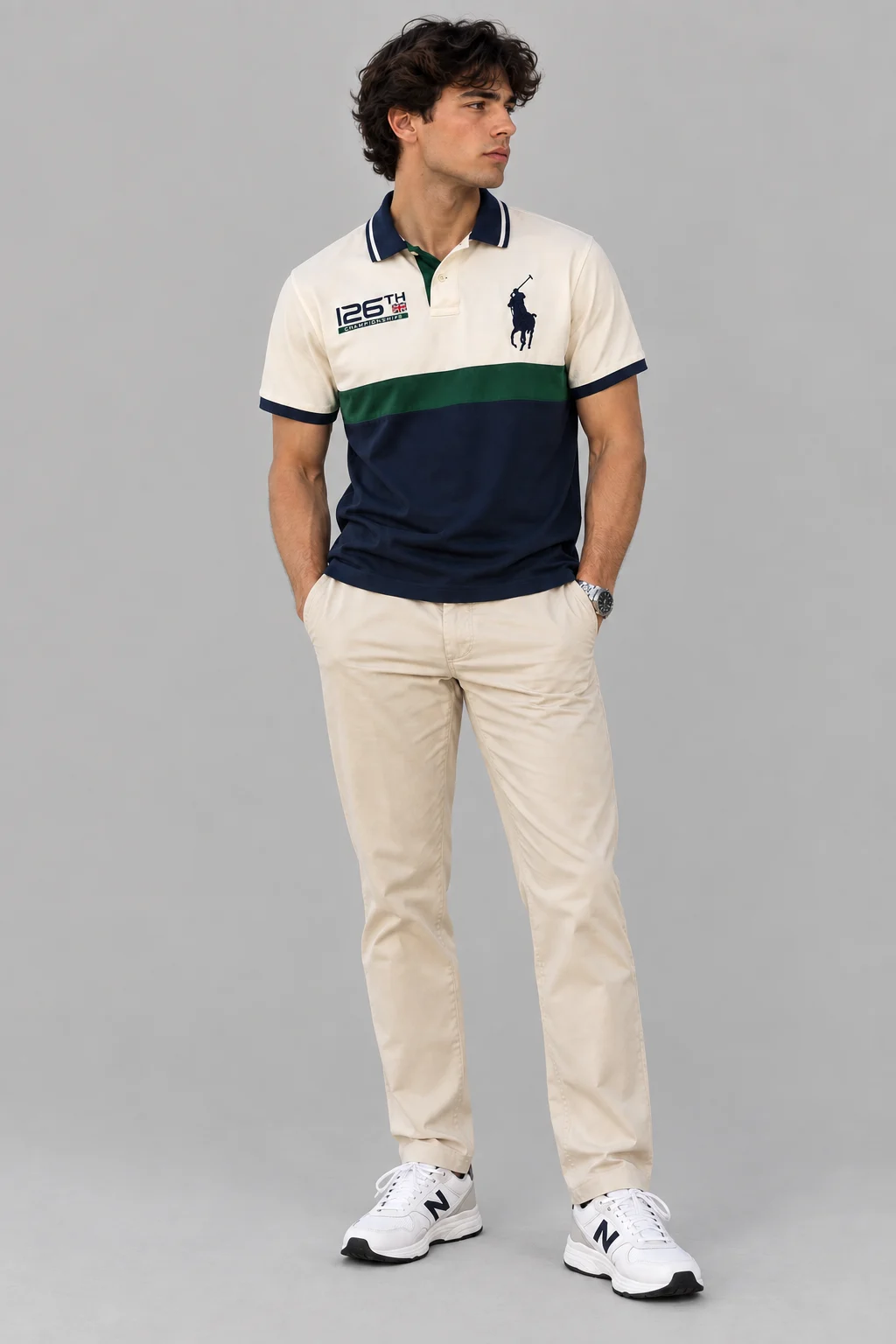 Color-Block Performance Polo Shirt by BigBee Apparels