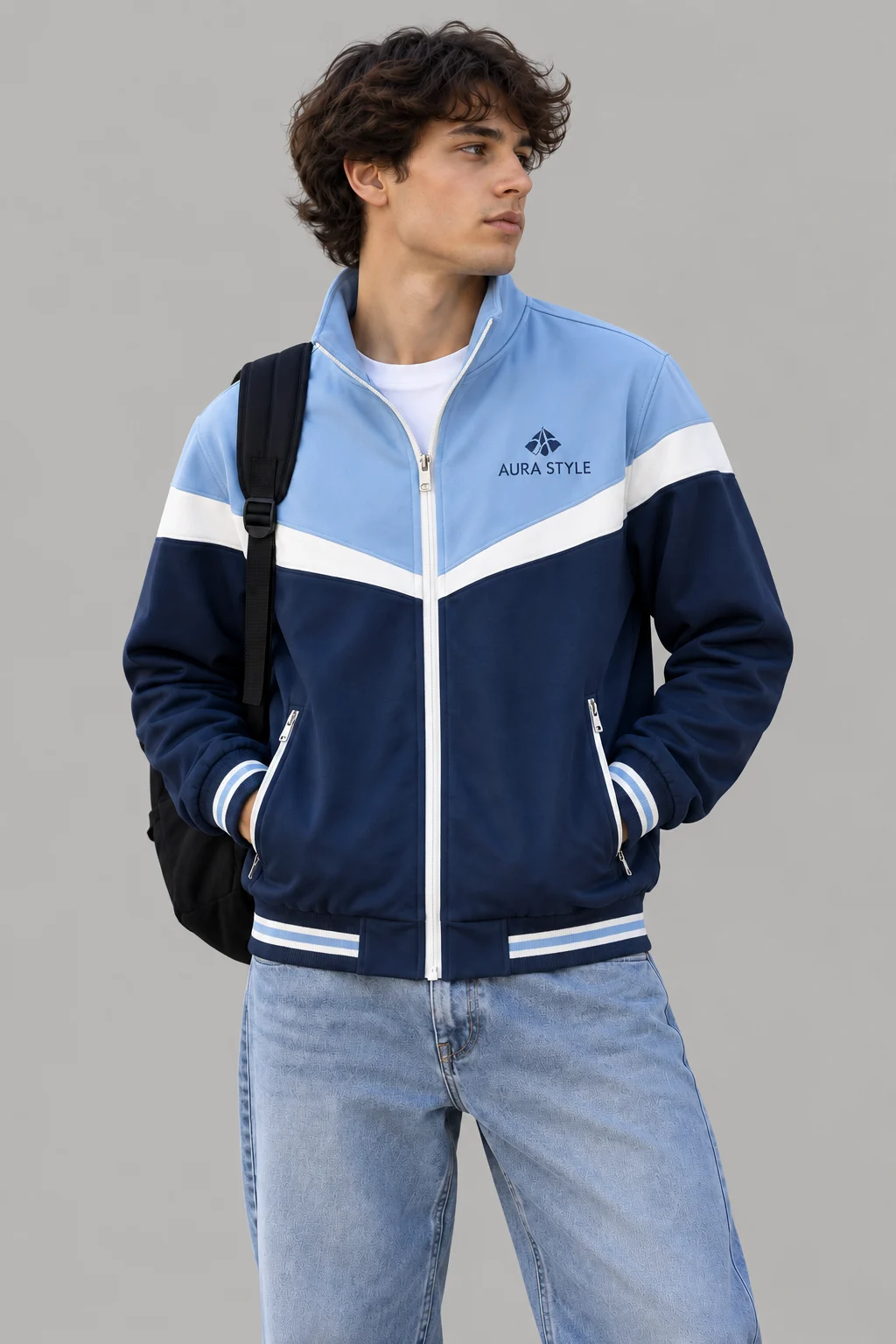 Color-Block Performance Track Jacket by BigBee Apparels