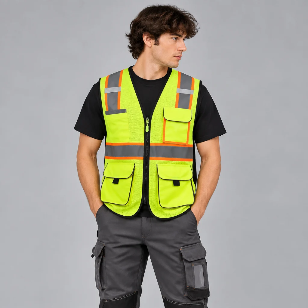 Custom High-Visibility Safety Vest by BigBee Apparels